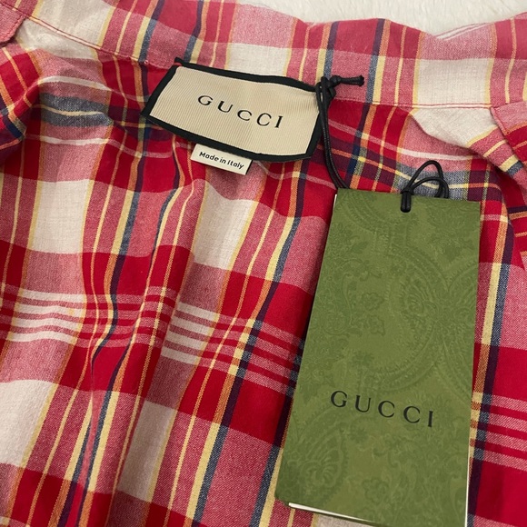 Gucci Mens Ouverture Short-Sleeved Bowling Shirt  Sz 48/M - Picture 7 of 10